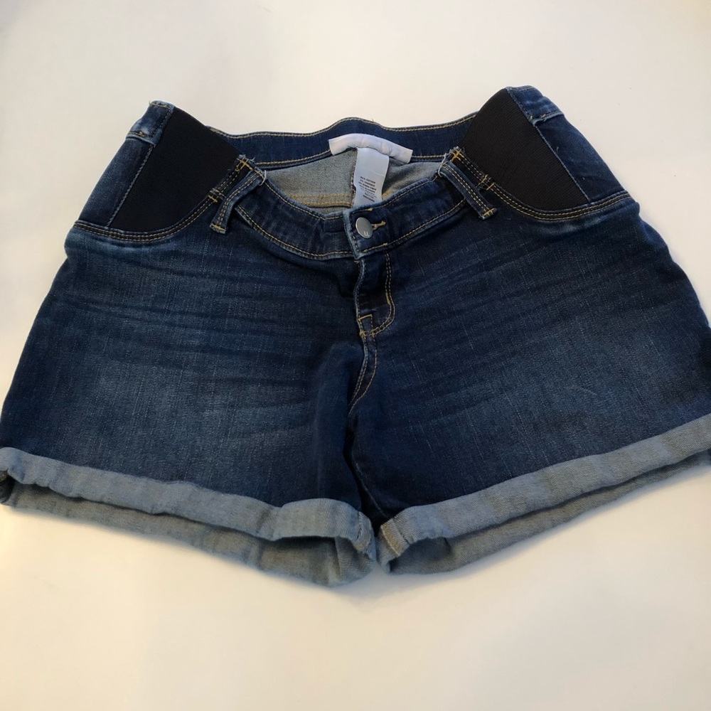 Jean maternity shorts